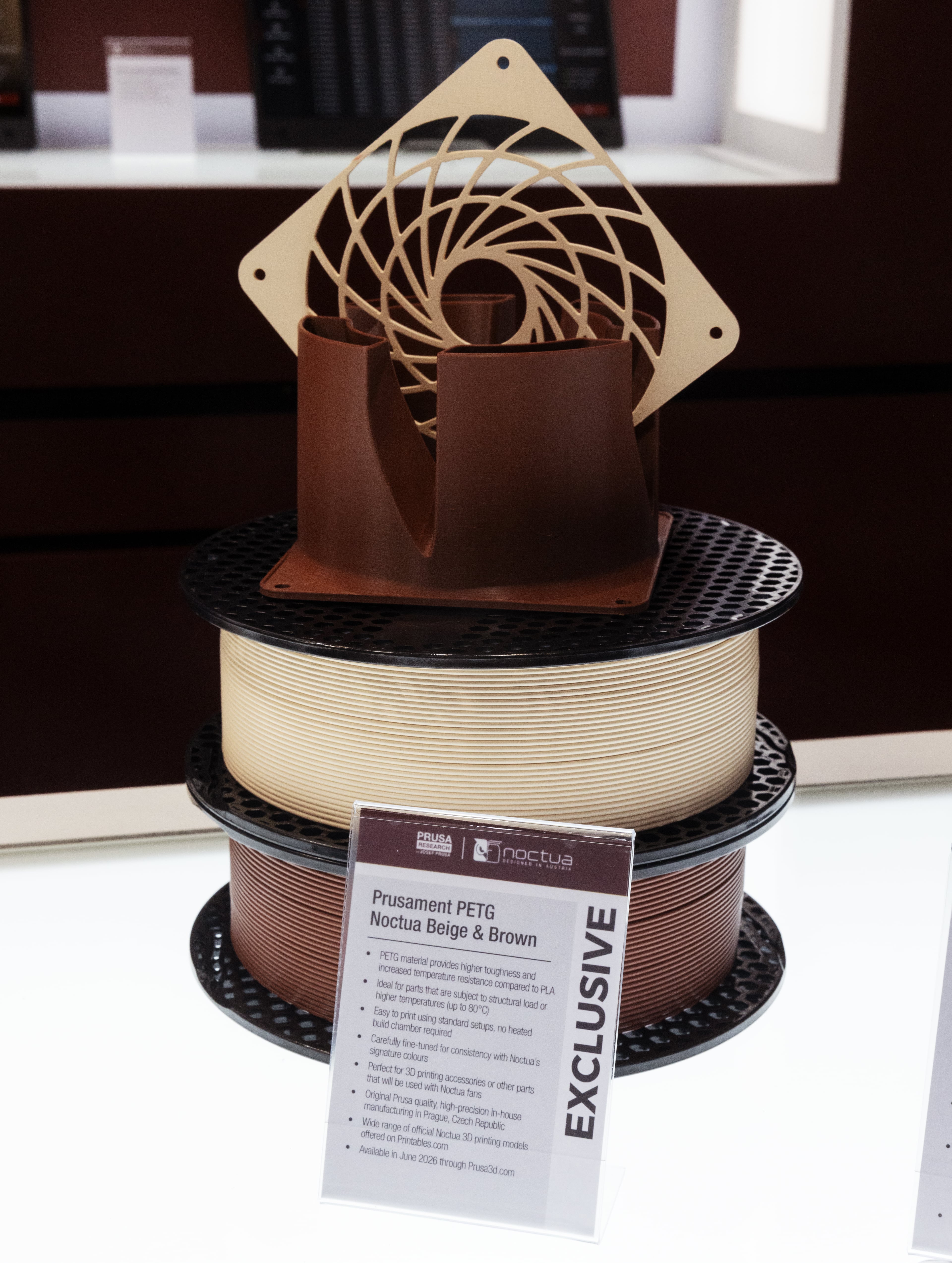 Prusament PETG Noctua Beige & Brown 3D printing filaments
