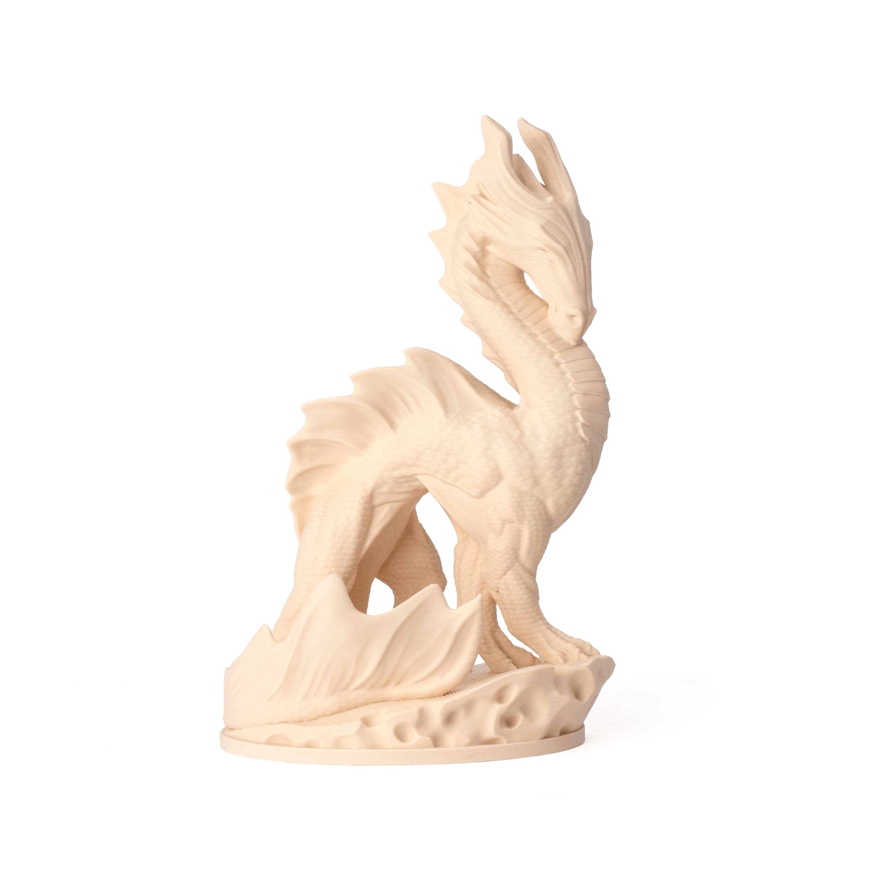 Beige 3D printed dragon