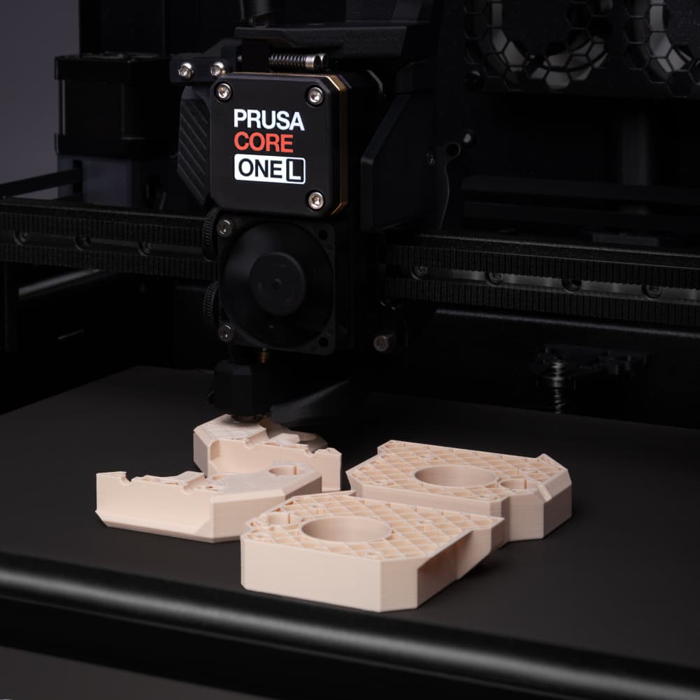 PLA parts being printed