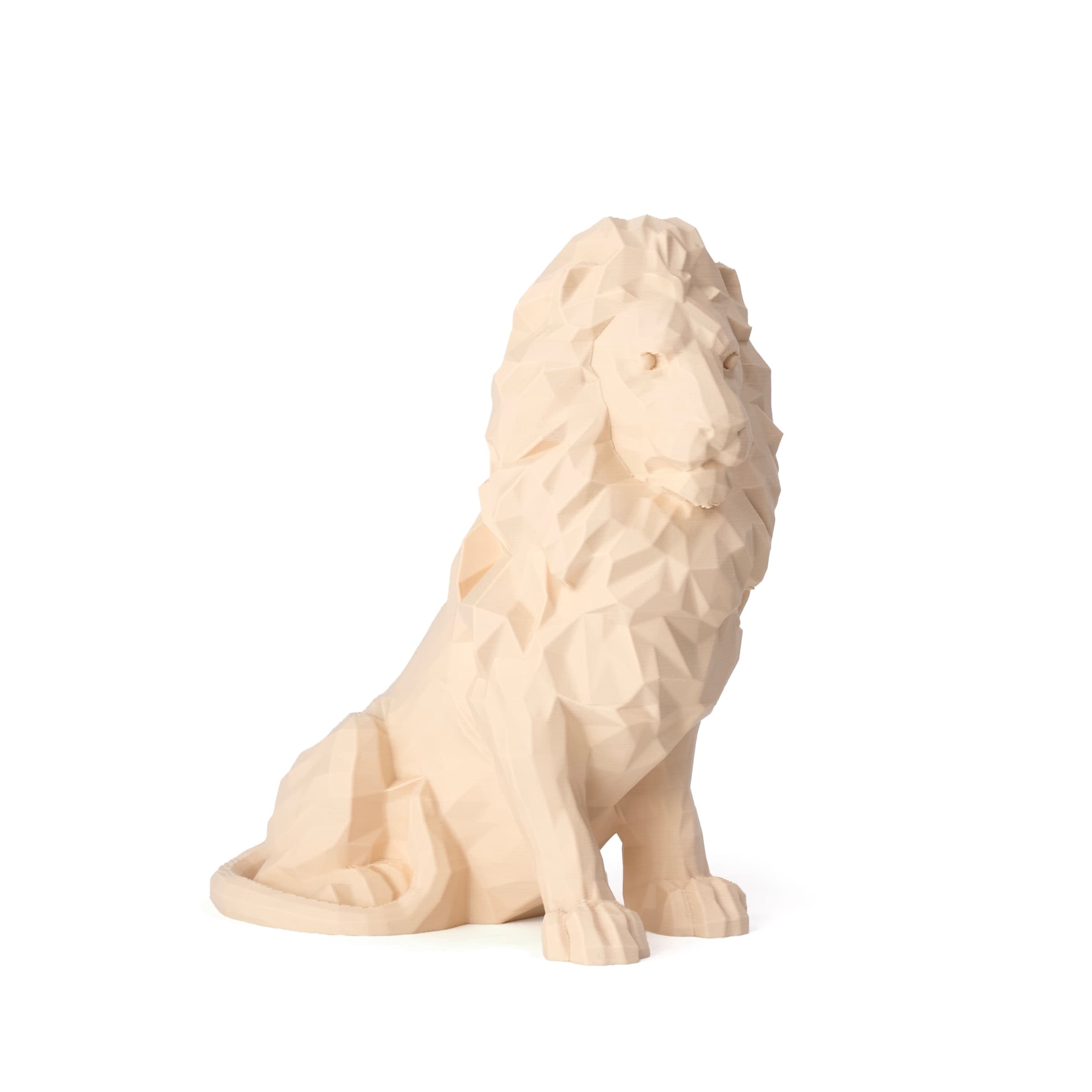 Beige 3D printed lion