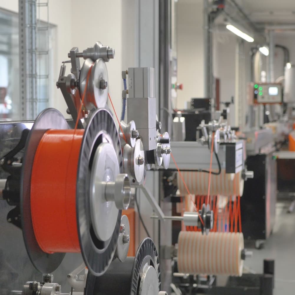 Prusa filament being manufactured