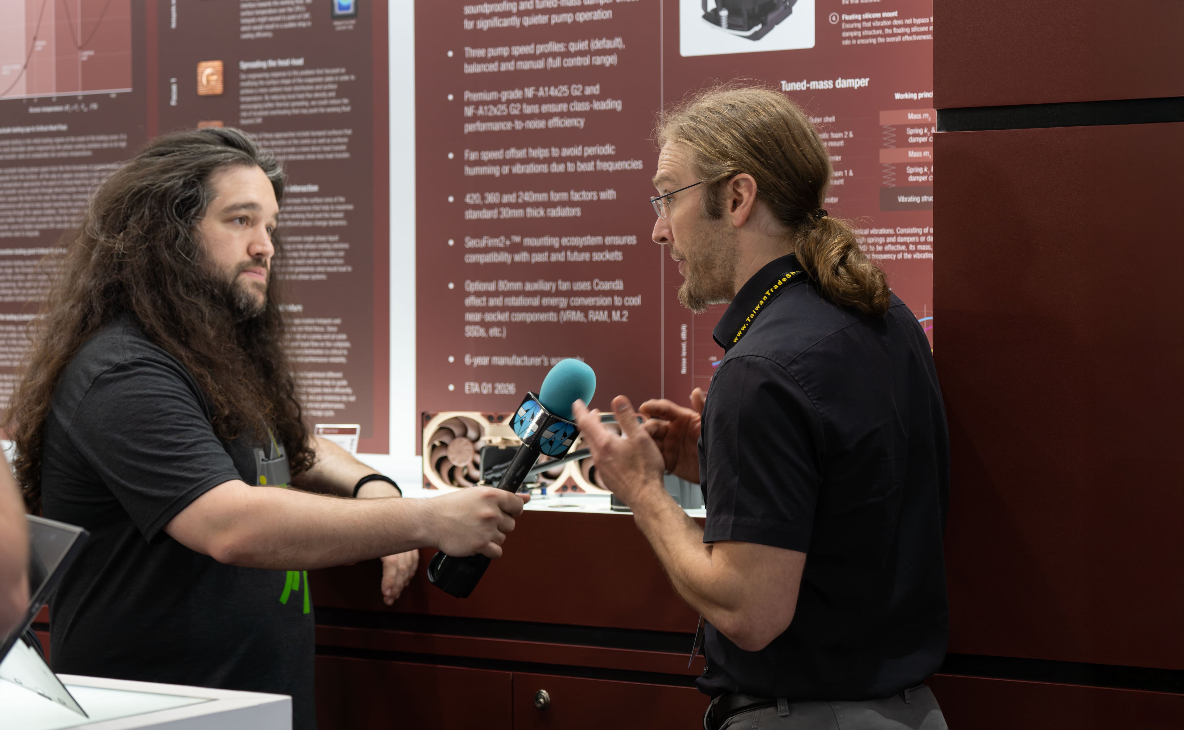 Steve from GamersNexus interviewing Jakob Dellinger