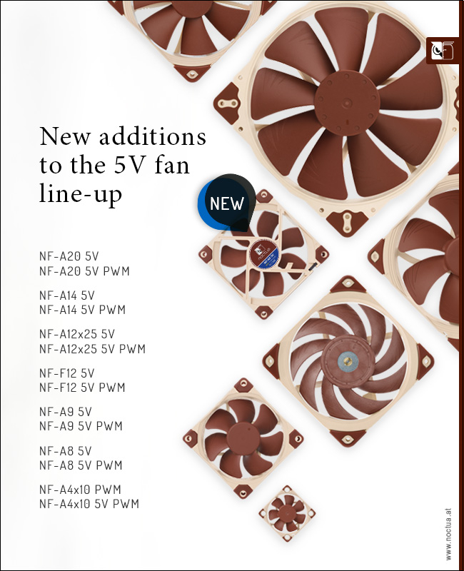 Noctua expands 5V fan line-up - DARKTECH