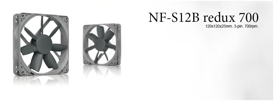 3 broches Gris Noctua NF-S12B redux-700 120 mm 700 tr./min Ventilateur silencieux haute performance 