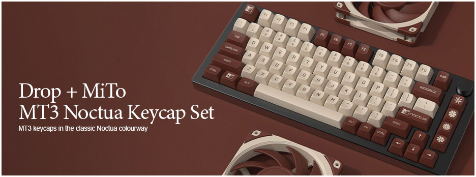 Noctua on X: It's time to bring the Noctua look beyond the blades and onto  your keyboard. Our @drop + MiTo MT3 Noctua keycaps are now in stock and  available for purchase