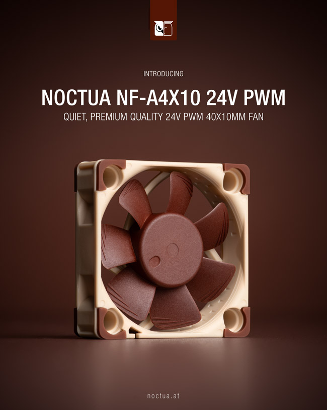 Noctua präsentiert NF-A4x10 24V PWM 40mm Lüfter