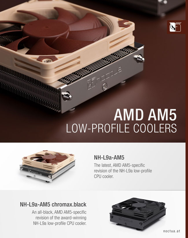 Noctua presents NH L9a AM5 low profile CPU coolers for AMD Ryzen